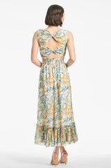 Anastasia Dress - Sunshine/Teal Bouquet - Final Sale