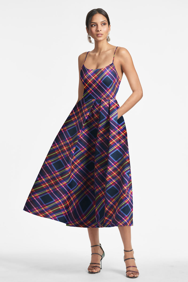 Plaid party dress cheap