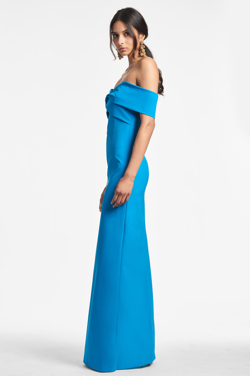 Bacall Gown - Ocean Blue - Final Sale