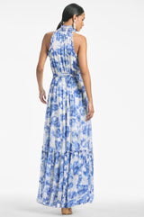 Blair Dress - Azure Watercolor Floral