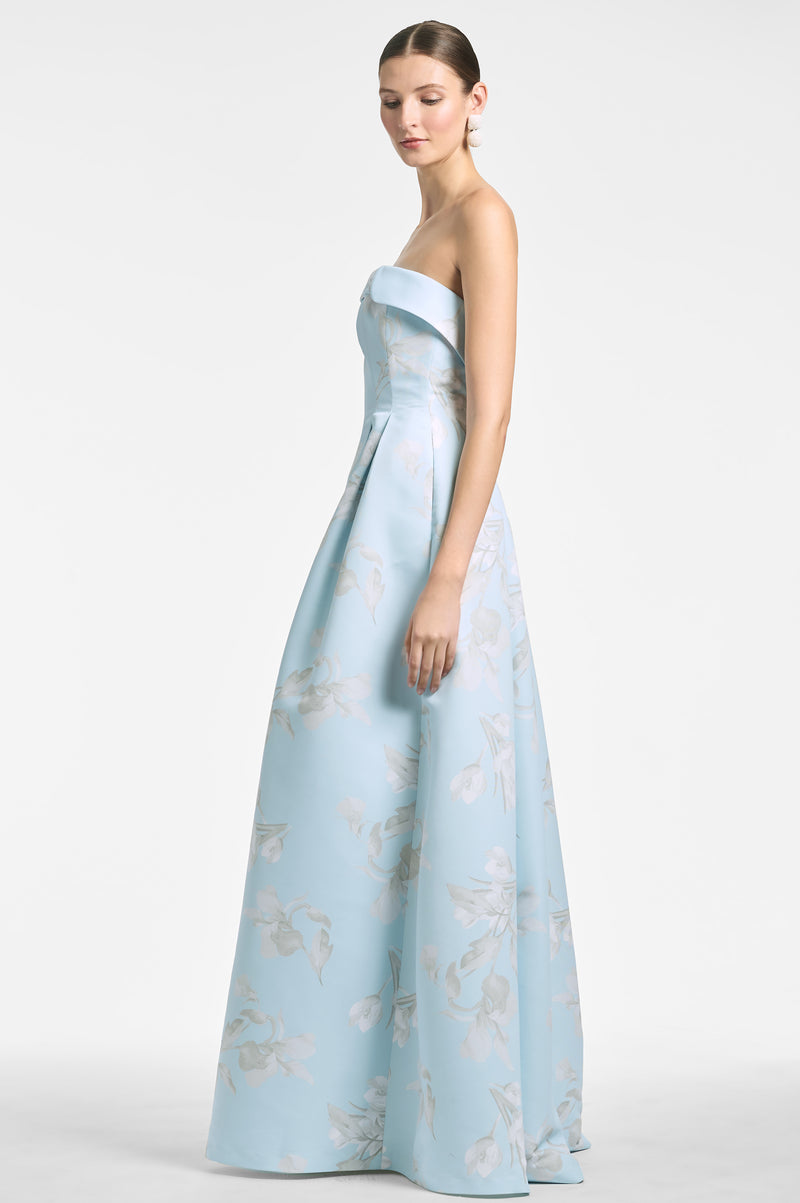 Brielle Gown - Sky Venetia Petals - Final Sale