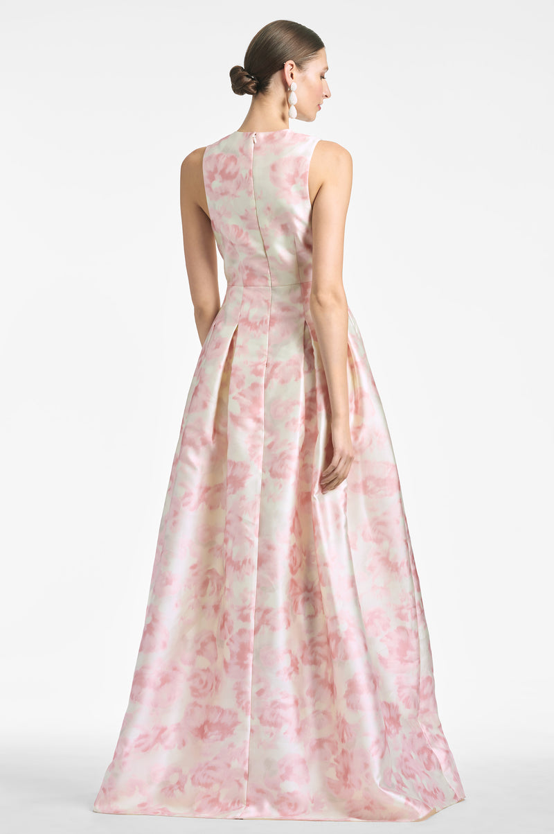 Brooke Gown - Blush Watercolor Floral - Final Sale