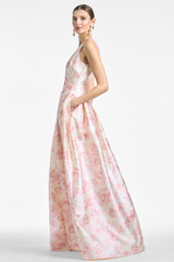 Brooke Gown - Blush Watercolor Floral - Final Sale