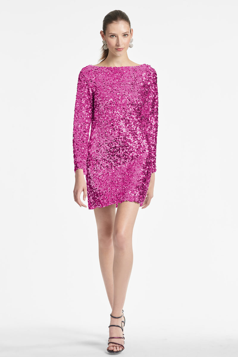 Cameron Sequin Dress - Hot Pink - Final Sale
