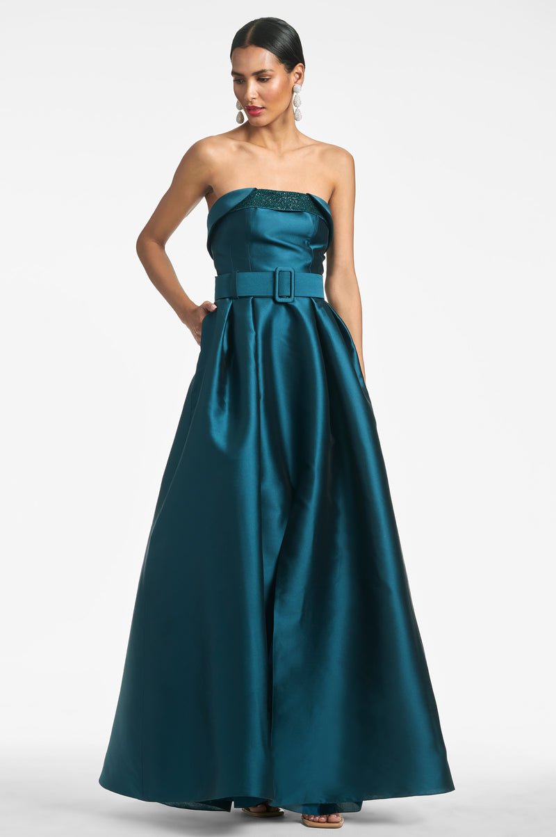 Ceri Gown - Deep Teal - Final Sale