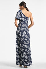 Chelsea Gown - Navy & Ivory Peony