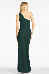 Cece 4-Way Stretch Crepe Gown - Emerald