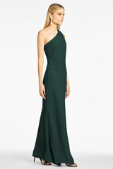 Cece 4-Way Stretch Crepe Gown - Emerald