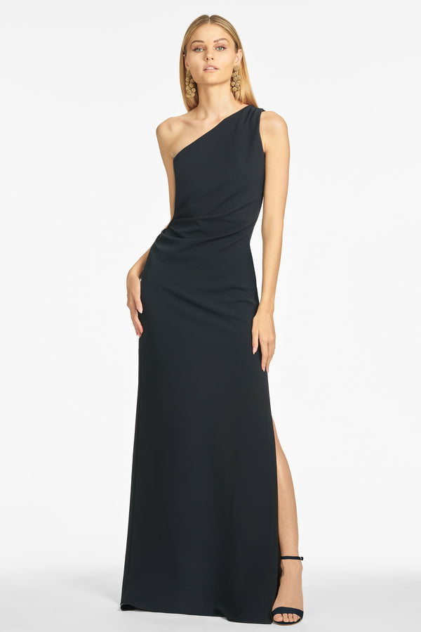 Cece 4-Way Stretch Crepe Gown - Navy