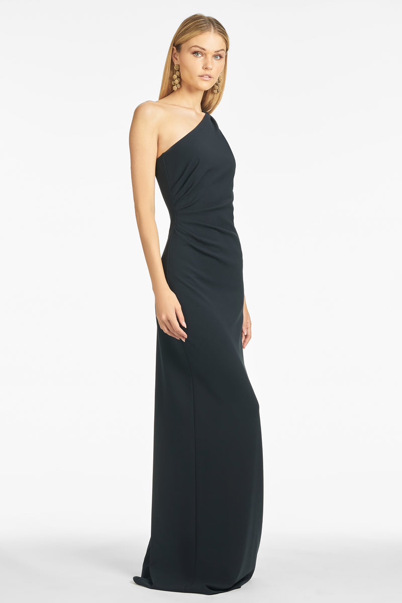 Cece 4-Way Stretch Crepe Gown - Navy - Final Sale