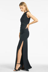 Cece 4-Way Stretch Crepe Gown - Navy
