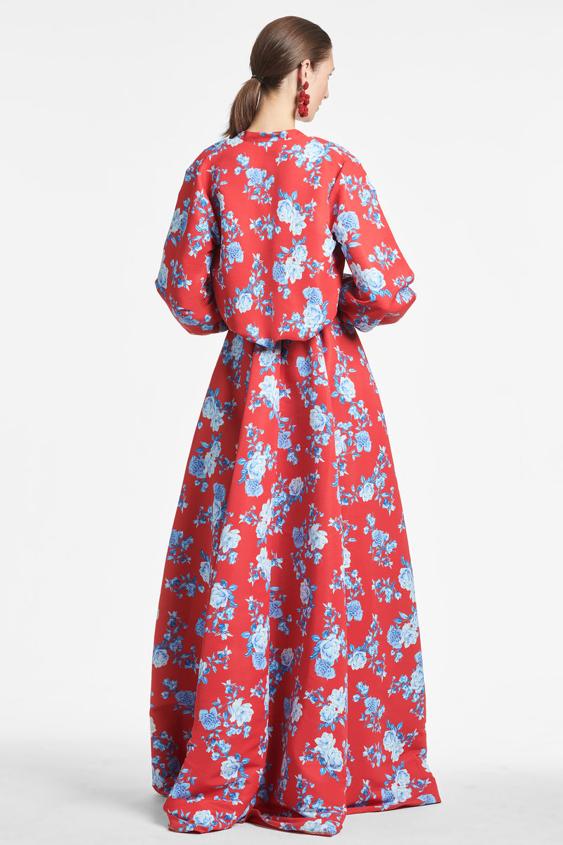 Deandra Jacket - Red & Blue Floral - Final Sale