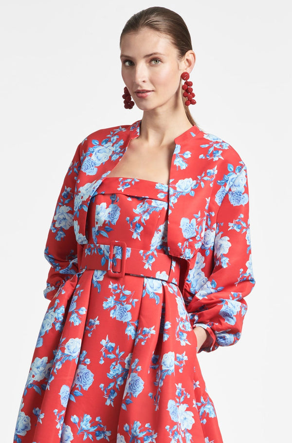 Deandra Jacket - Red & Blue Floral - Final Sale