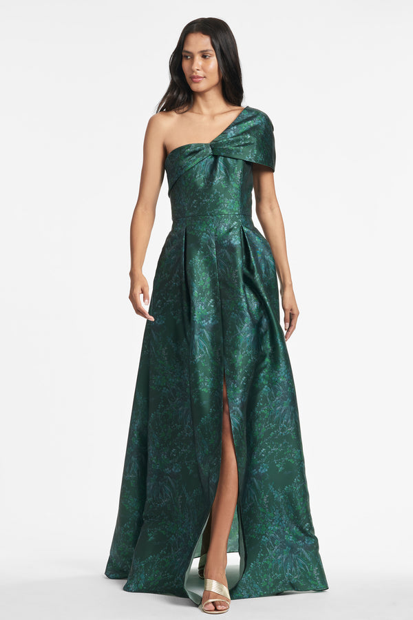 Deliah Gown - Malachite Bouquet Multi