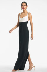 Domenica Gown - Ivory/Black