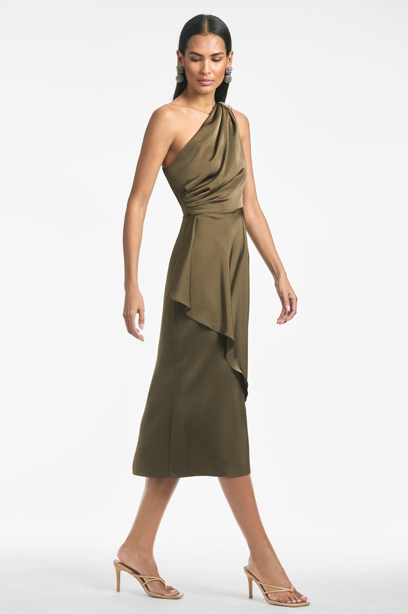 Evangeline Dress - Olive - Final Sale
