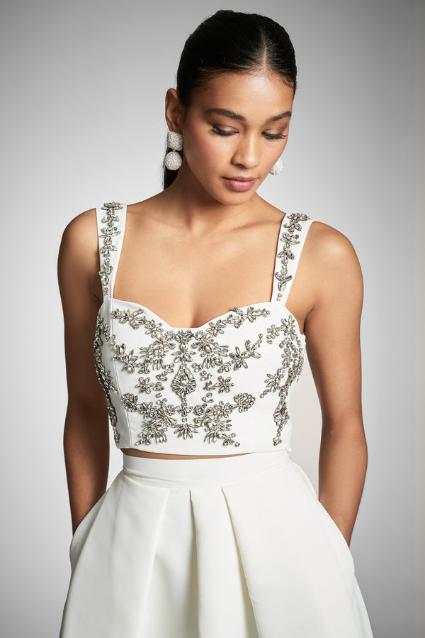 Embellished Darcy Top - Ivory