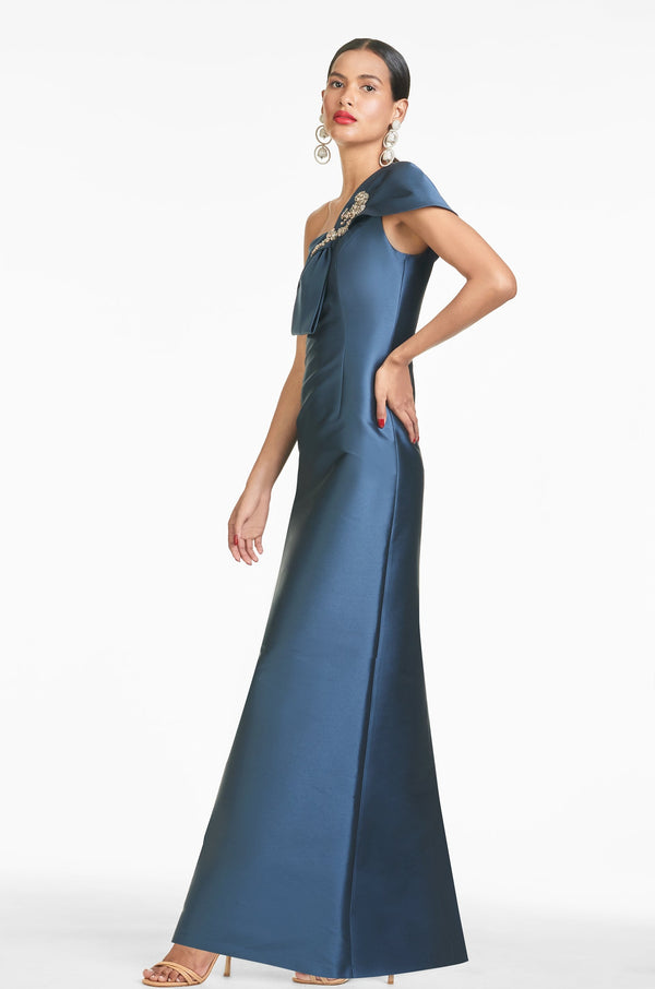 Ines Gown - Steel Blue