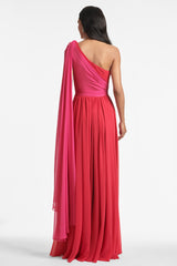 Grace Gown - Fuchsia/Poppy Red - Final Sale