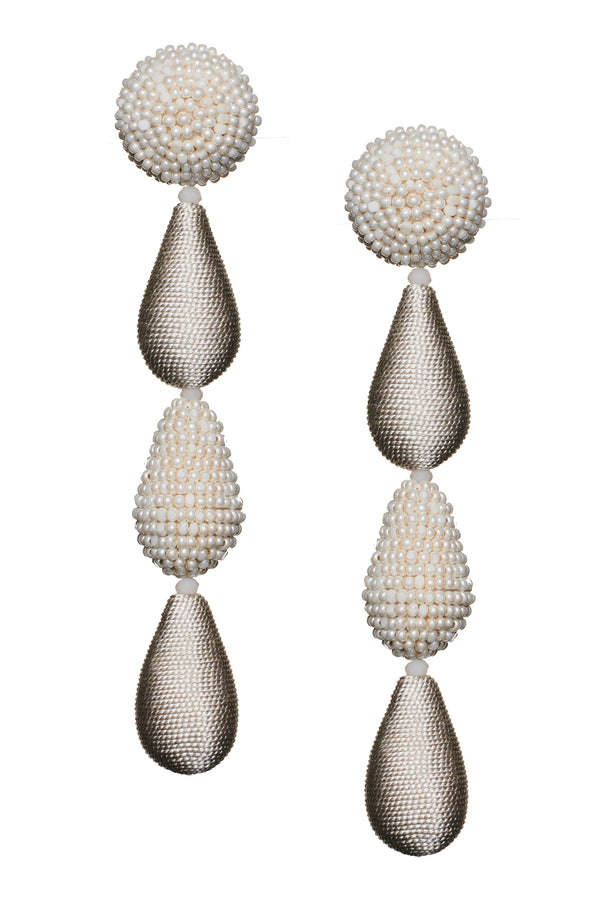 Tallulah Earrings - Smooth Beads / Thread
