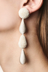 Tallulah Earrings - Smooth Beads / Thread
