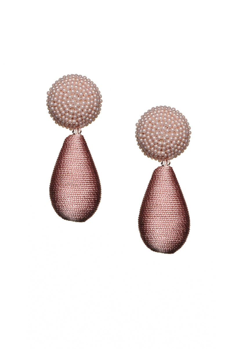Lottie Earrings - Smooth Beads / Thread