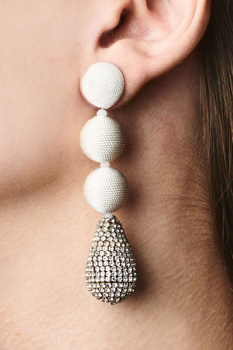 Maeve Earrings - Thread / Crystals