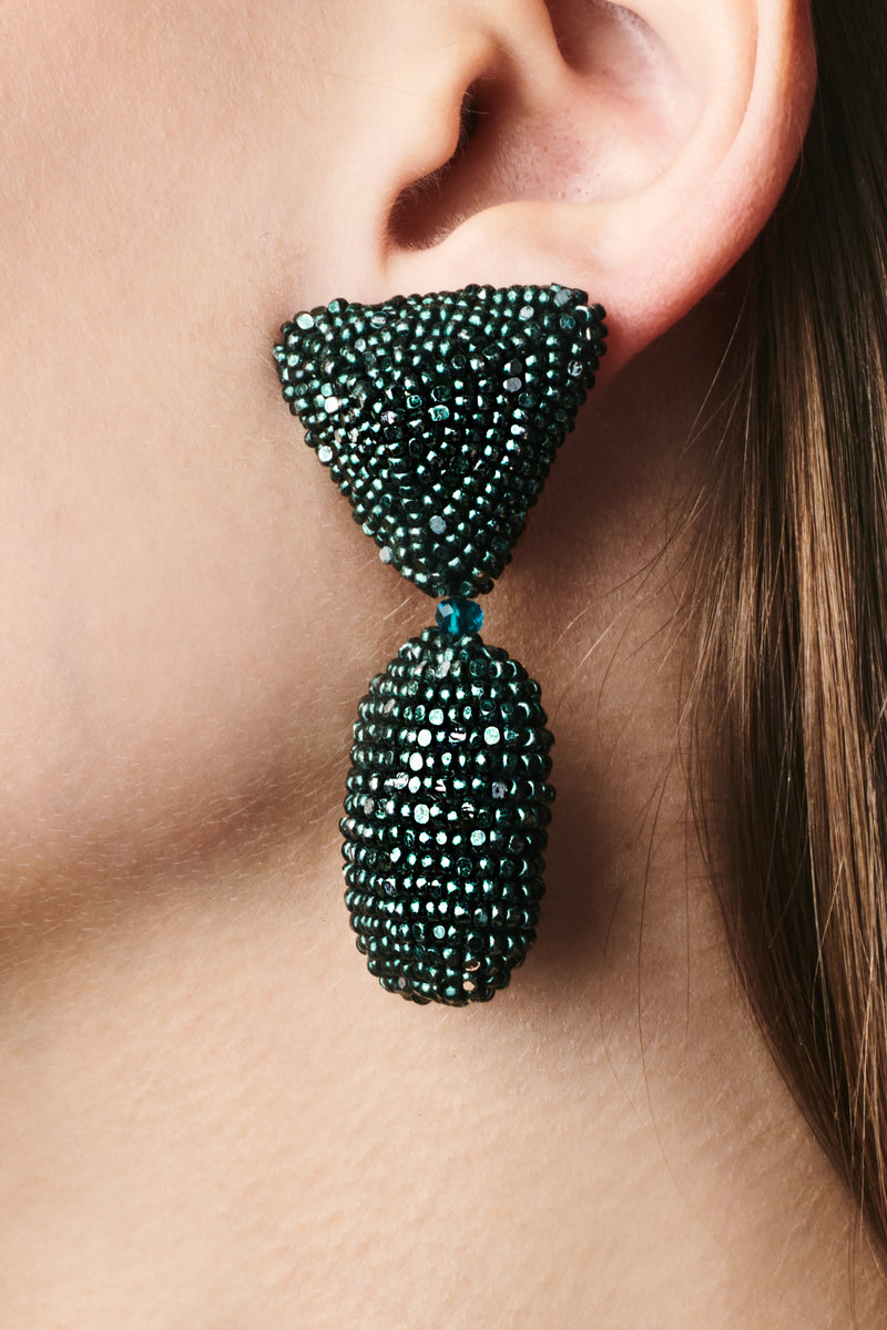 Chrystie Earrings - Metallic Faceted Beads