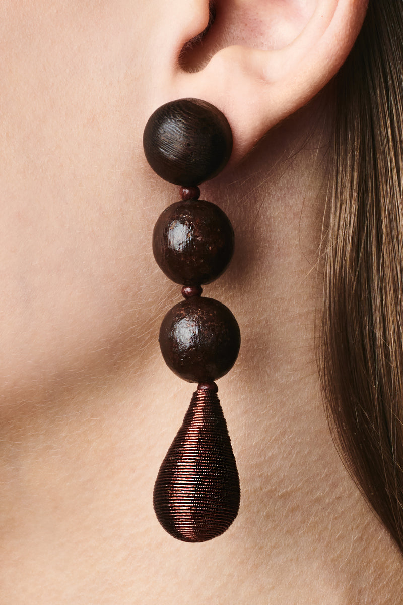 Frida Earrings - Wood