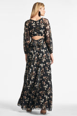 Jasmine Dress - Black Venetia Petal - Final Sale