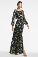 Jasmine Dress - Black Venetia Petal - Final Sale
