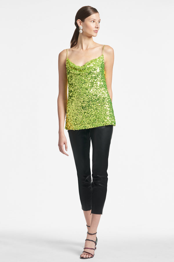 Jesse Sequin Top - Chartreuse - Final Sale