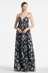 Jessica Gown - Navy Venetia Petal