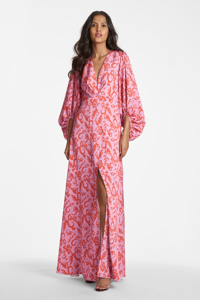 Sachin amp; Babi Riley floral-print long dress - Purple