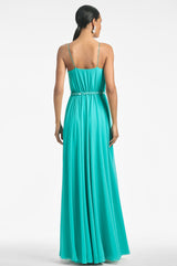 Lavinia Gown - Bahama Blue - Final Sale