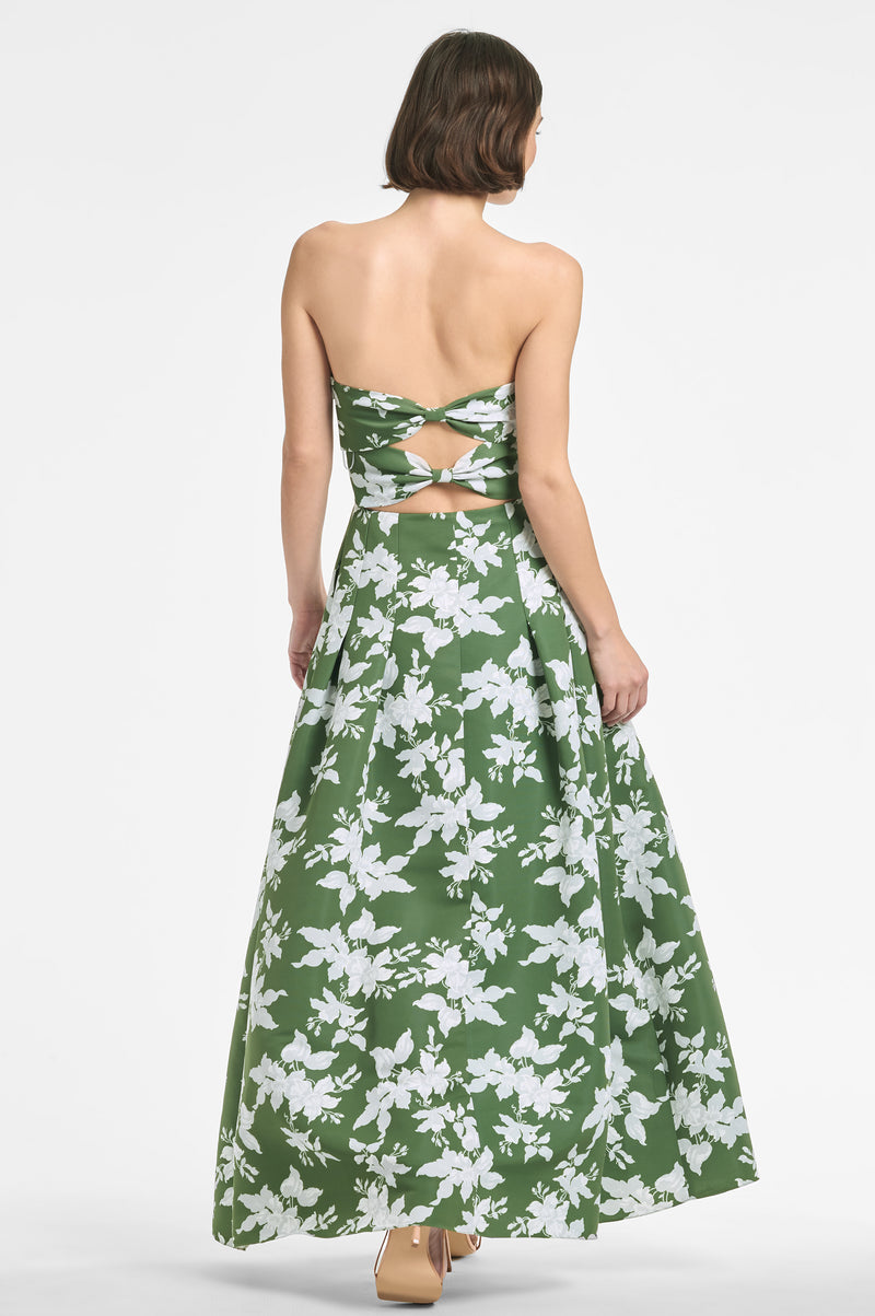 Margaux Gown - Green Narcissus - Final Sale