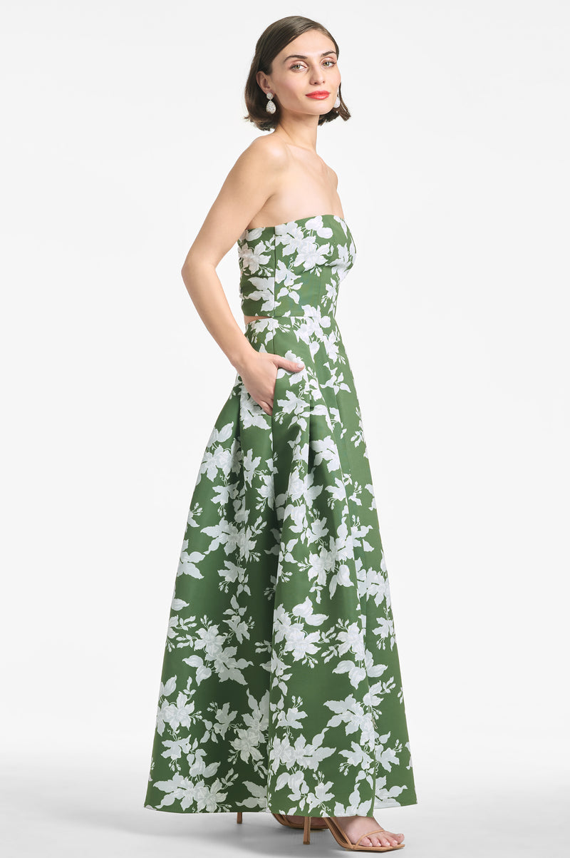 Margaux Gown - Green Narcissus - Final Sale