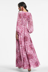 Bianca Gown - Carnation Pink Bouquet Multi - Final Sale