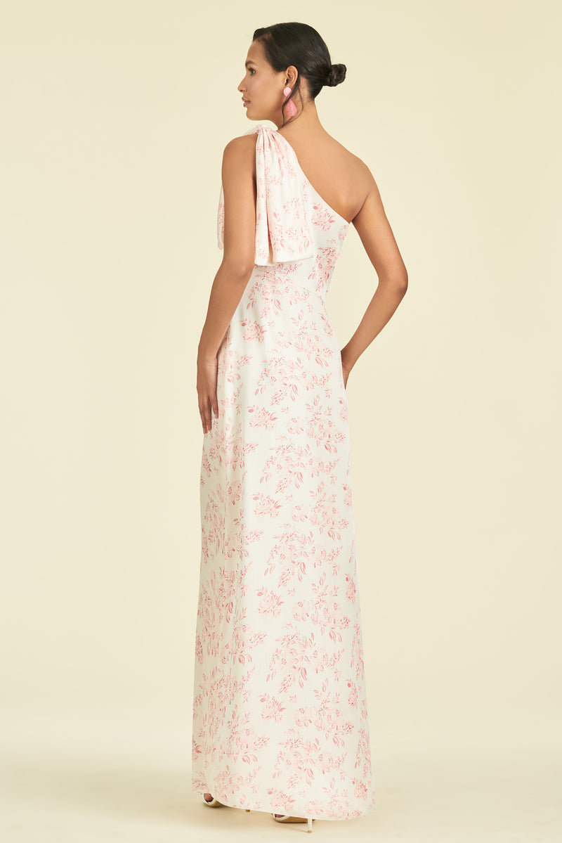 Chelsea Gown - Rouge Rose Watercolor