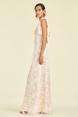 Chelsea Gown - Rouge Rose Watercolor