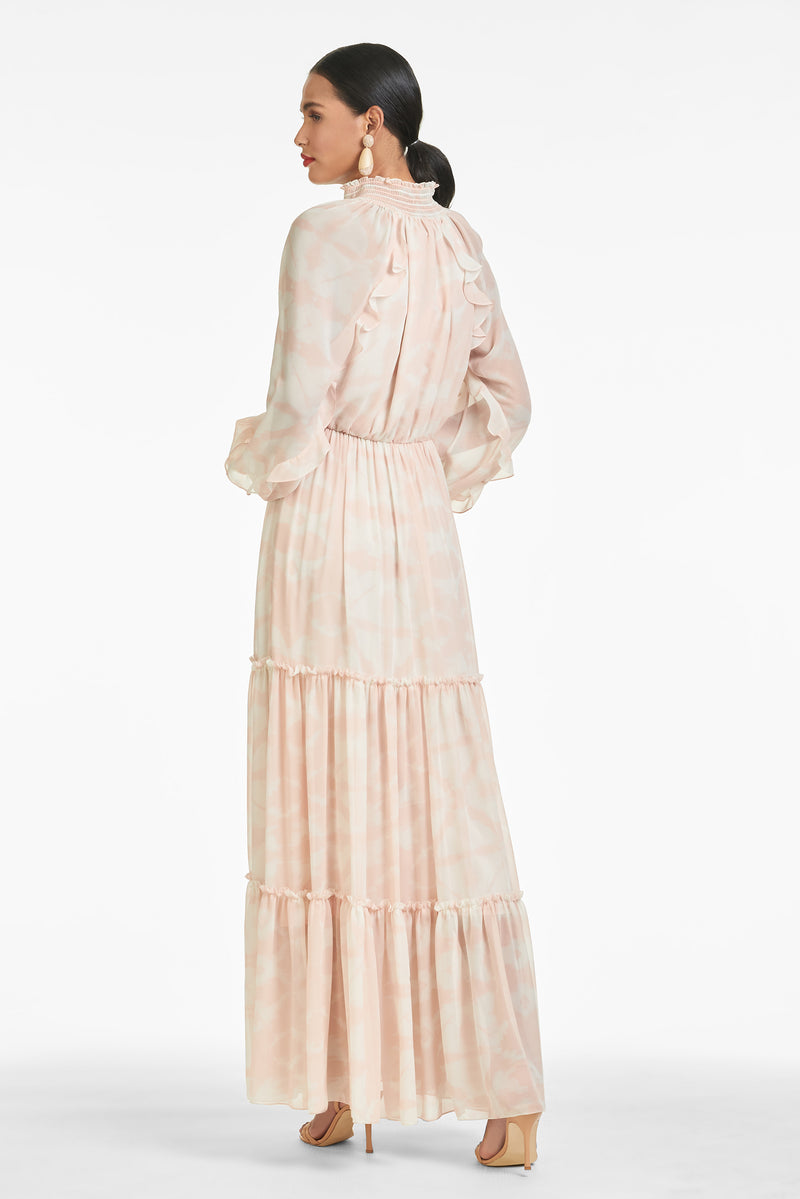 Sabrina Gown - Shell Pink Shibori - Final Sale