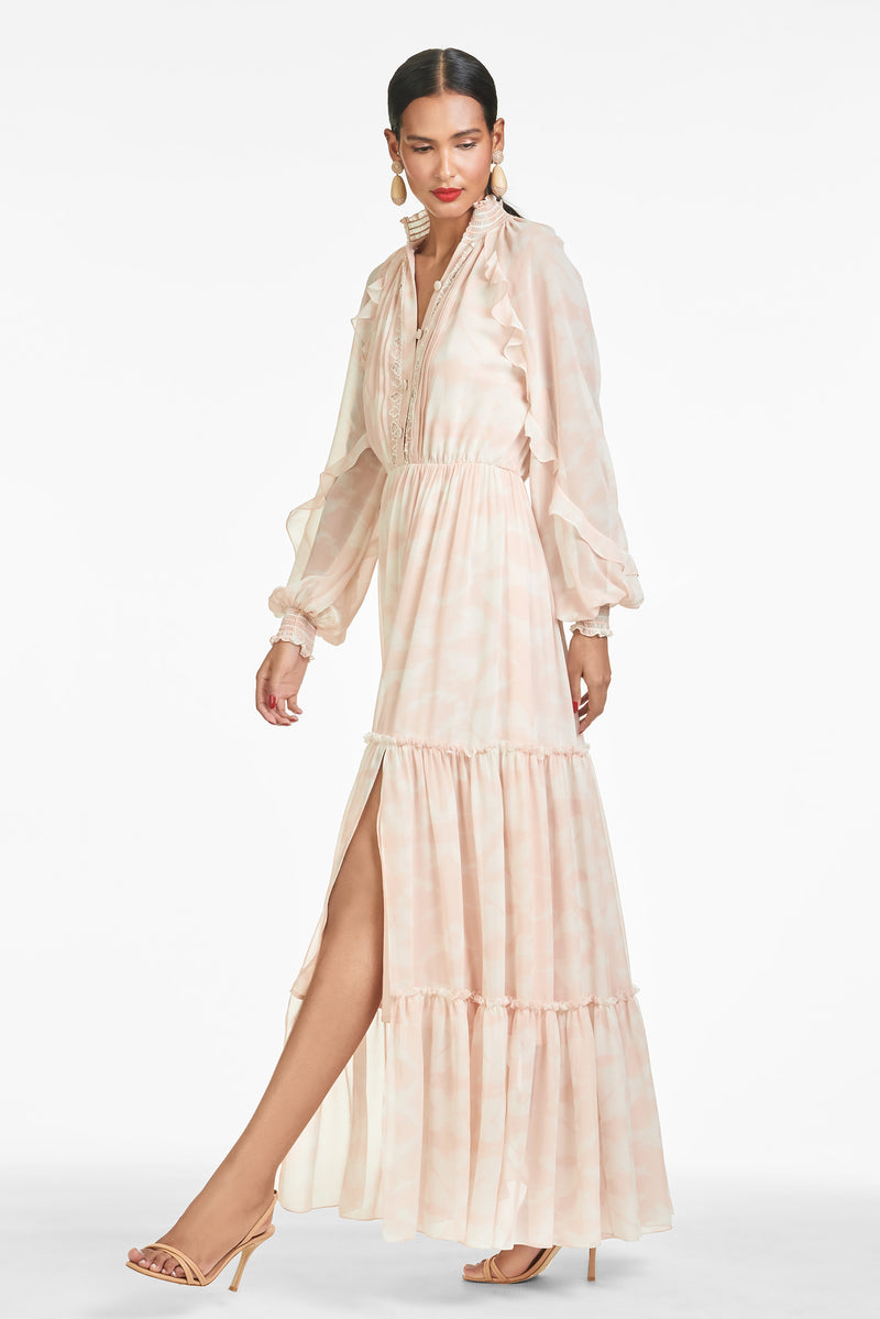 Sabrina Gown - Shell Pink Shibori - Final Sale