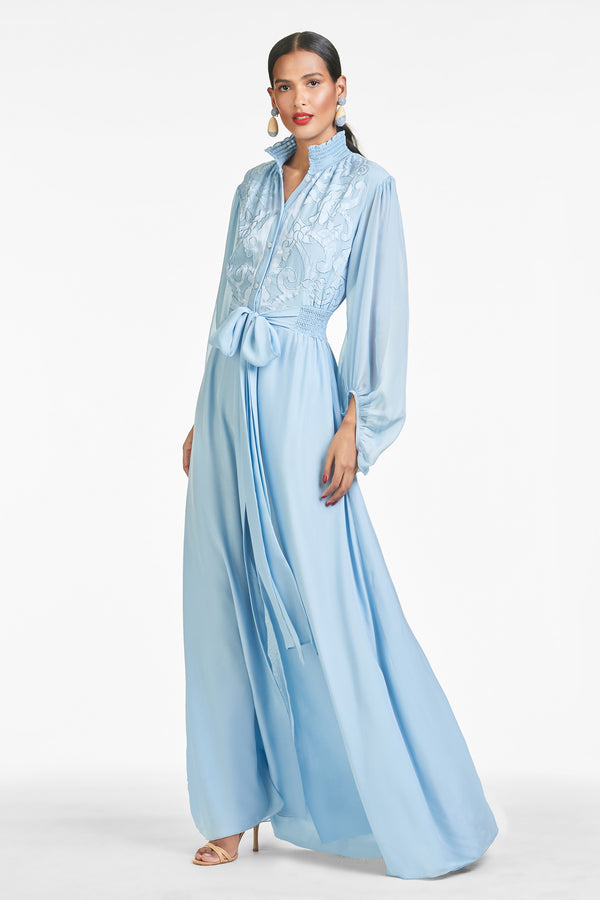 Beatrix Gown - Chambray Blue