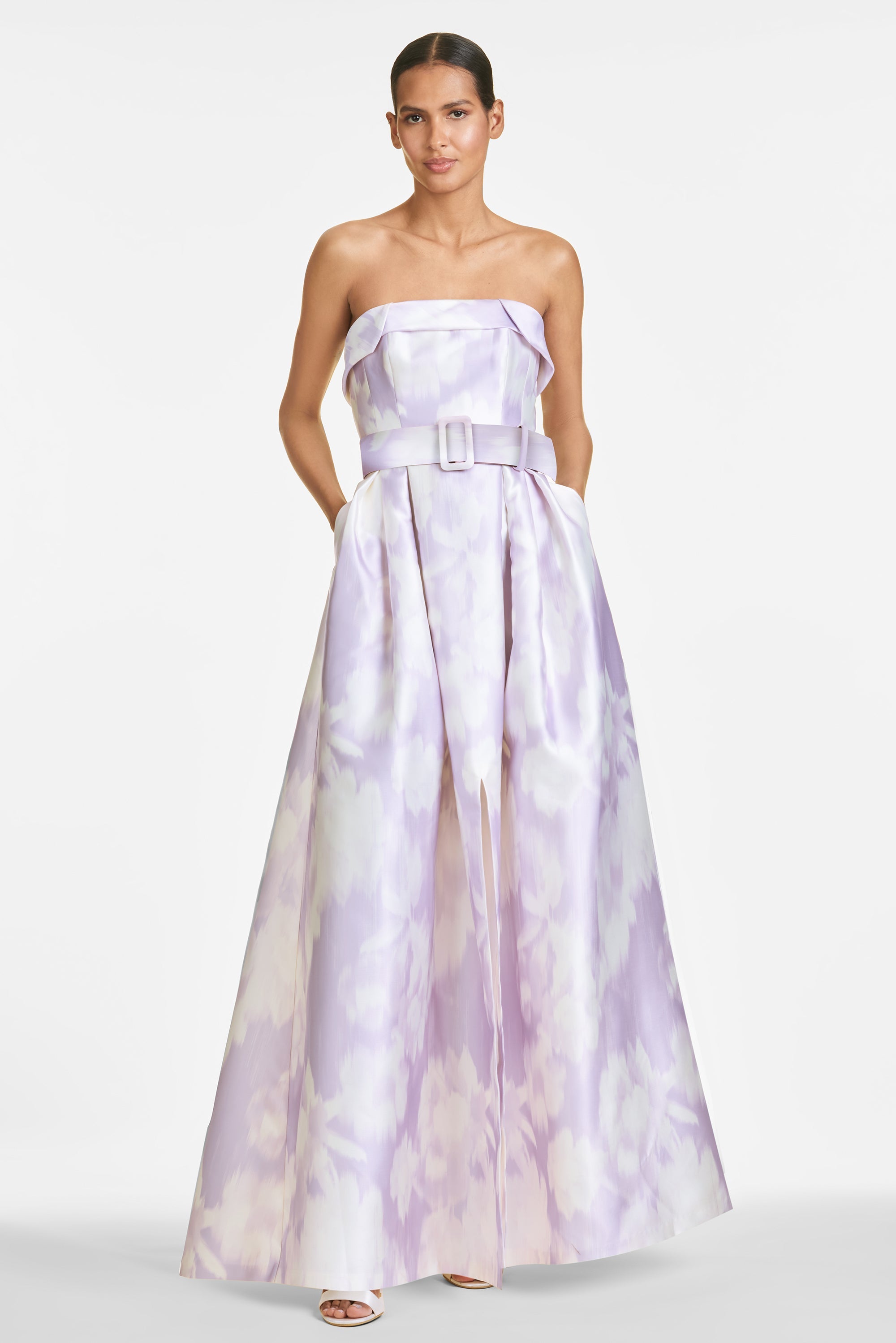 Brielle Gown - Violet Ice Ikat Floral - Final Sale