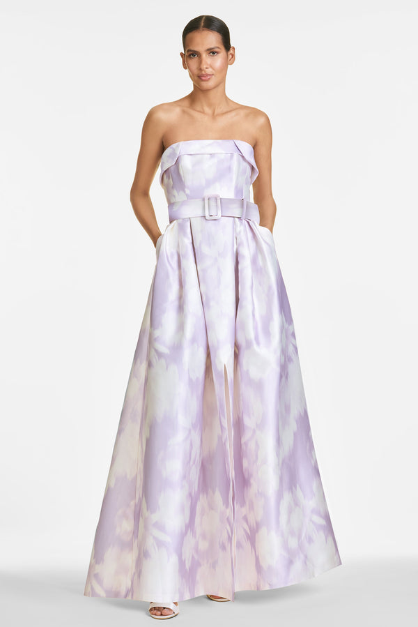 Brielle Gown - Violet Ice Ikat Floral - Final Sale