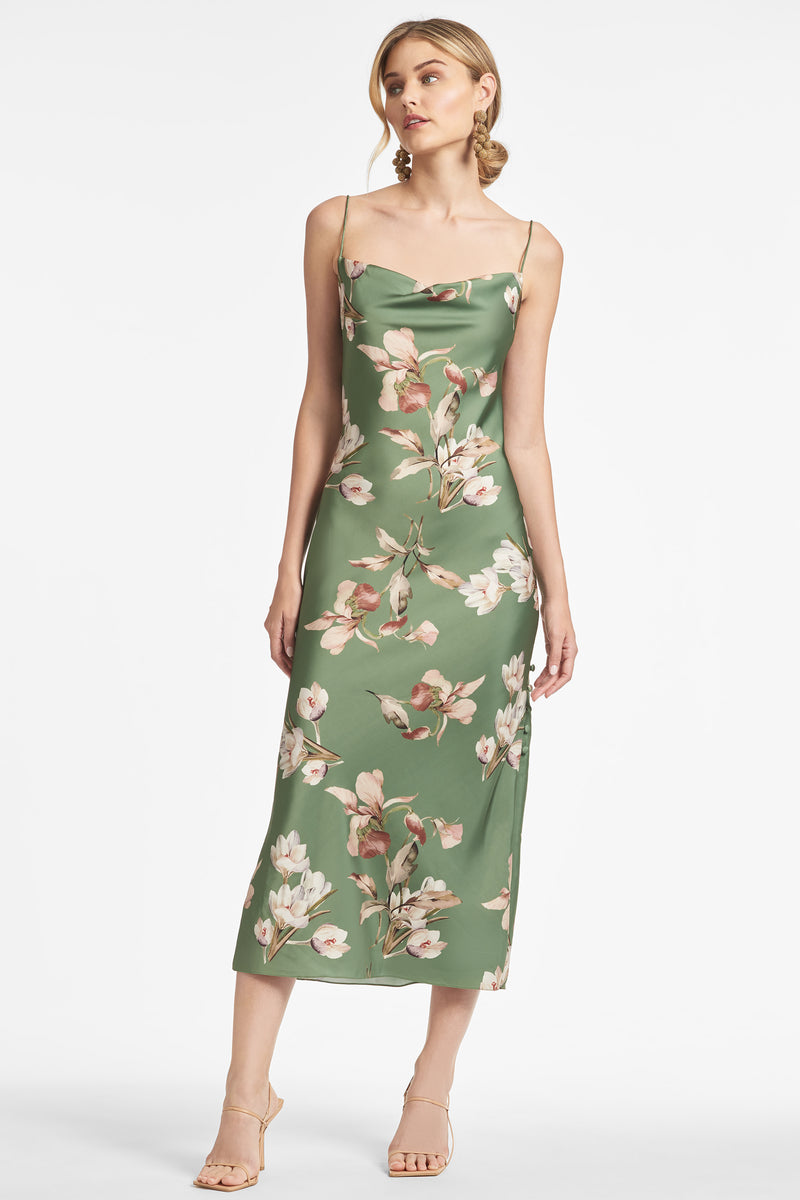 Sanza Dress - Olive Venetia Petals