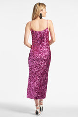 Sequin Sanza Dress - Hot Pink - Final Sale