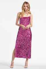Sequin Sanza Dress - Hot Pink - Final Sale