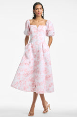 Shannon Dress - Blush Watercolor Floral