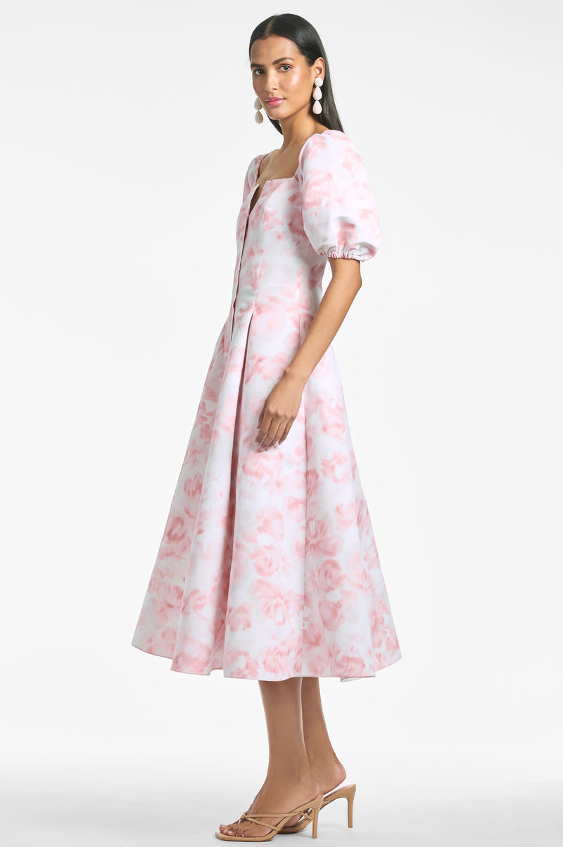 Shannon Dress - Blush Watercolor Floral
